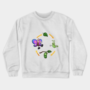 Cartoon Butterfly Life Cycle Crewneck Sweatshirt